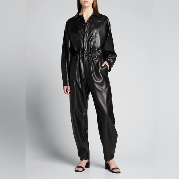 Agolde Vegan Leather Jumpsuit NWT - Picture 3 of 12